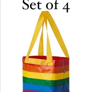 𝘀𝗲𝘁 𝗼𝗳 4  Rainbow Small Shopping Storage